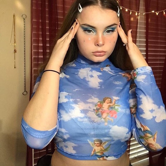 Angel Print Top - Picture 1 of 4